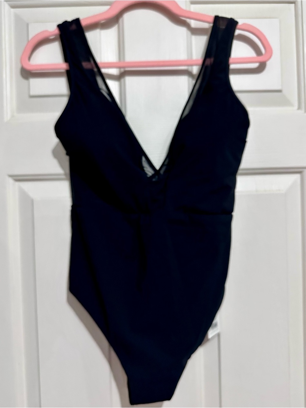 NWT Women’s Black One-Piece Swimsuit - V-Neck Tank Style